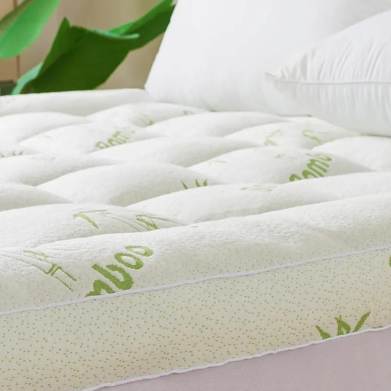 Bamboo Viscose Mattress Topper – Cooling, Breathable & Extra-Thick Bed Pad