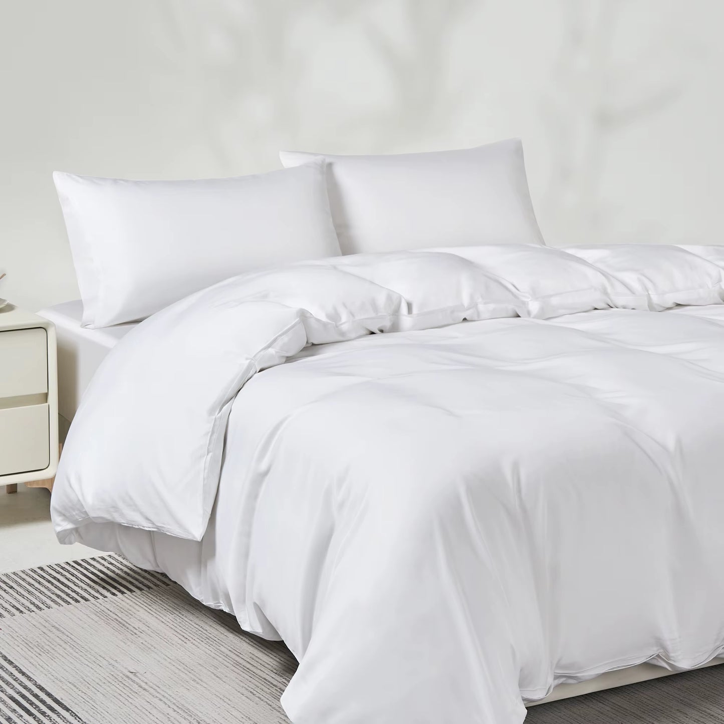 Bamboo Duvet Cover Set – 100% Viscose from Bamboo, Breathable & Organic | 3-Piece Set